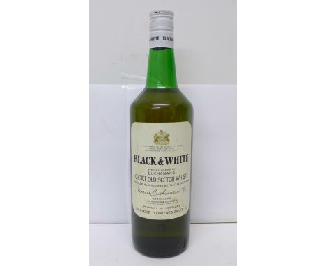 A bottle of Black &amp; White Buchanan's Choice Old Scotch Whisky 