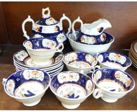 An early gaudy Welsh tea set 