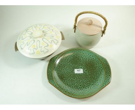 A group of vintage Poole pottery including Aegean dish and other vintage china 