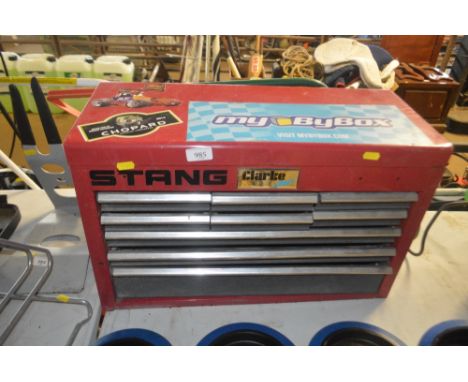 A multi drawer tool box and contents