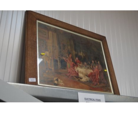 A framed print depicting Cardinals