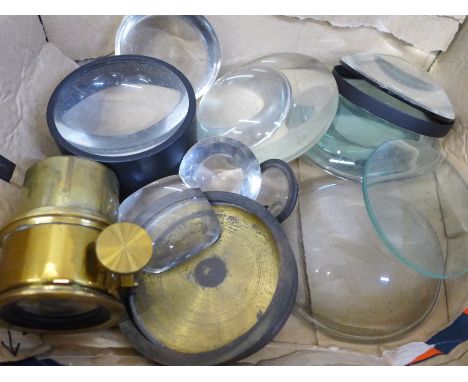 Magic lantern and optical equipment, lenses, covers, etc. 