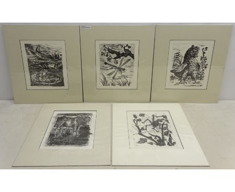 After Pablo Picasso (Spanish 1881-1973): Animals and Insects, five  lithographs from Buffon Histoire Naturelle, pub. Edito-Se