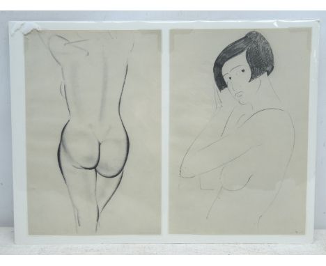 After Eric Gill (British 1882-1940): 'First Nudes' - two female nude studies, first edition lithographs pub. Neville Spearman