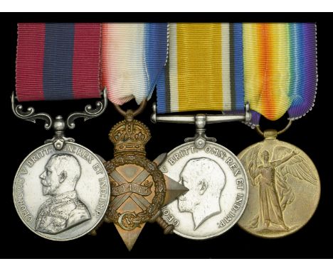 A rare Great War ‘Gallipoli Mining Operations’ D.C.M. group of four awarded to Private Thomas Wilkinson, 4th Battalion, East 