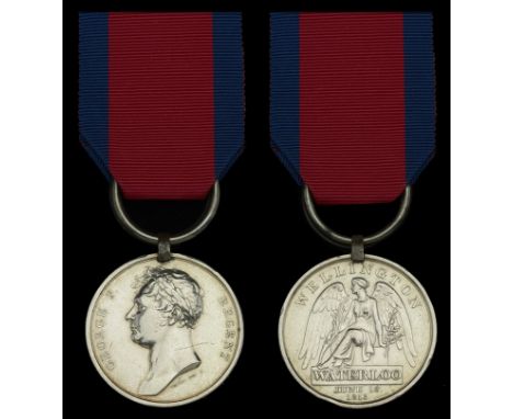 Waterloo 1815 (Lieut. James Markland, 33rd Regiment Foot.) fitted with original steel clip and ring suspension, minor edge br