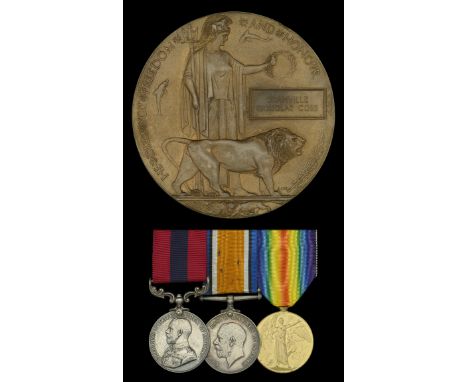 A Great War Western Front ‘Maretz, October 1918’ D.C.M. group of three awarded to Private G. D. Cobb, 1/5th Battalion, Glouce