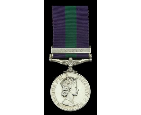 General Service 1918-62, 1 clasp, Malaya, E.II.R. (Lt. R. L. T. Perry-Keene. R.E.M.E.) light scratches to obverse field, near