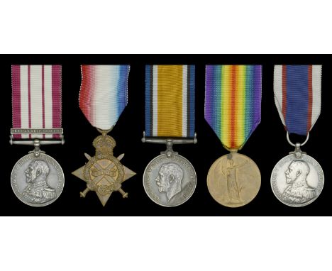 Five: Leading Stoker J. S. Cornwall, Royal Navy  Naval General Service 1915-62, 1 clasp, Persian Gulf 1909-1914 (K.13509. J. 