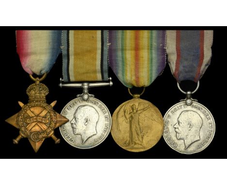 Four: Leading Stoker W. J. Bonus, Royal Navy  1914-15 Star K.18742. W. J. Bonus. Sto.1., R.N.); British War and Victory Medal