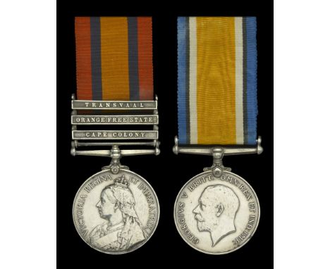 Pair: Private W. Lucas, 67th Battalion (Western Scots), Canadian Infantry, late Royal Fusiliers  Queen’s South Africa 1899-19