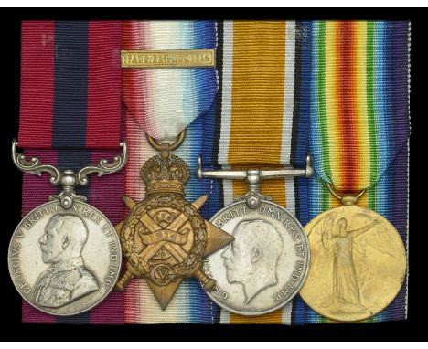 A fine Great War ‘Palestine Campaign’ May 1918 D.C.M. group of four awarded to Private T. Lewis, 2nd Battalion, Leicestershir