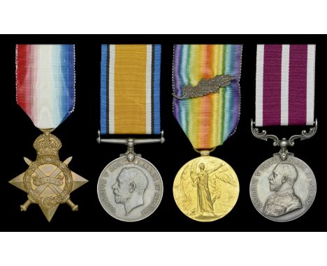 A Great War 1918 ‘French theatre’ M.S.M. group of four awarded to Warrant Officer Class 1 M. Wilson, 3rd Division H.Q. Staff,