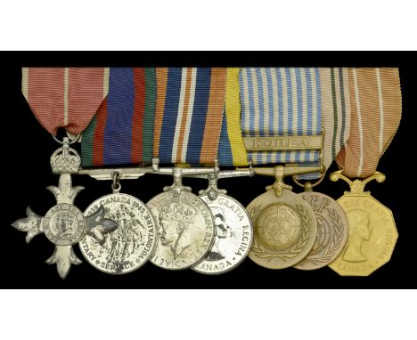 A Korean War M.B.E. group of seven awarded to Colonel J. S. Hitsman, Royal Canadian Army Medical Corps  The Most Excellent Or