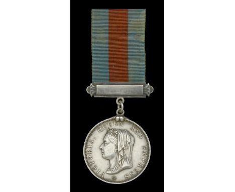 Jubilee 1897 Medal for Zulu Chiefs, 38mm, silver, the obverse featuring a veiled crowned profile of Queen Victoria facing lef