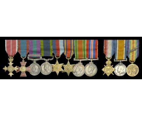 The O.B.E., R.R.C. group of eleven miniature dress medals attributed to Principal Matron Miss Ida Walden, Territorial Force N