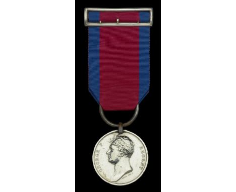 Waterloo 1815 (John Reeves, 2nd. Batt. 44th. Reg. Foot.) with original steel clip and split ring suspension, and contemporary