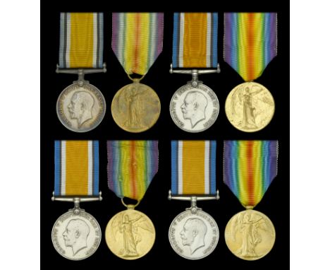 Pair: Sergeant F. T. Hedges, Royal Garrison Artillery British War and Victory Medals (67424. Sjt. F. T. Hedges. R.A.) very fi