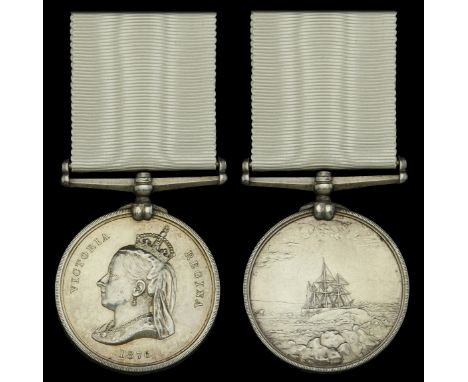 Arctic Medal 1875-76 (G. Smithers. Captns. Coxn. Pandora.) a little polished and some light marks, otherwise very fine and ve