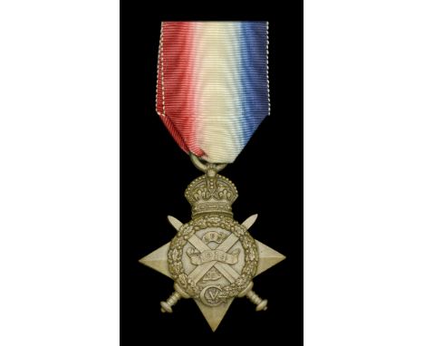 1914 Star (9319 Pte J. Barlow. 1/Linc: R.) good very fine £100-£140  ---  M.I.D. London Gazette 20 October 1914.  John Barlow