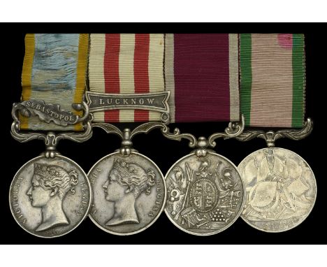 Four: Private J. Peters, 79th Cameron Highlanders  Crimea 1854-56, 1 clasp, Sebastopol (3894. John. Peters. 79. Cameron. High