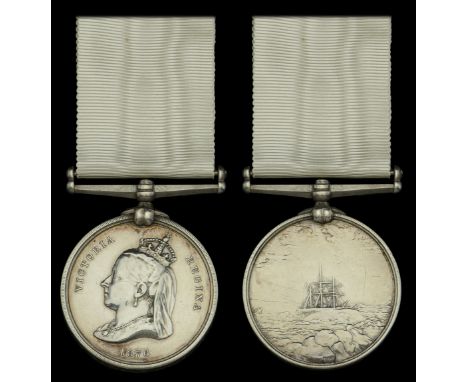 Arctic Medal 1875-76 (G. Stone. Py. Offr. 2. Cl. H.M.S. Discovery) a little polished and some light scratches, otherwise very