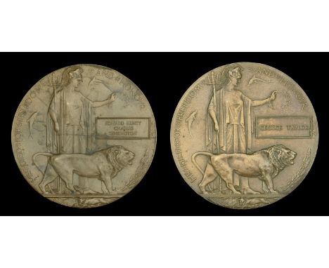 Memorial Plaque (2) (Edward Henry Charles Kensington; George Taylor) first in card envelope of issue, very fine (2) £40-£50  