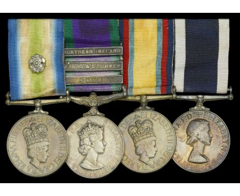 Four: Sergeant P. J. Holding, Royal Marines  South Atlantic 1982, with rosette (Mne1 P J Holding PO30881E RM); General Servic