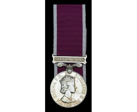 Army L.S. & G.C., E.II.R., 2nd issue, Regular Army (Q/1009764 WO2 M E Harley QARANC) mounted for display, good very fine £100