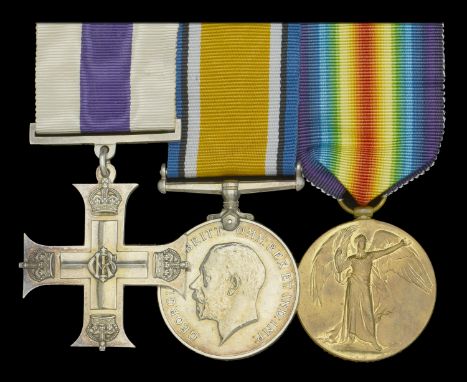 A scarce Great War ‘Western Front’ M.C. group of three awarded to Reverend A. K. Swallow, Temporary Chaplain to the Forces, A