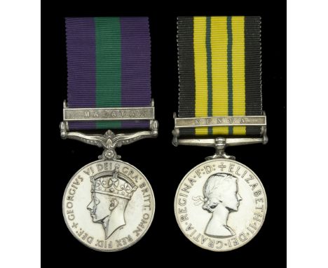 Pair: Sergeant N. S. Morris, King’s Own Yorkshire Light Infantry  General Service 1918-62, 1 clasp, Malaya, G.VI.R. (4699919 