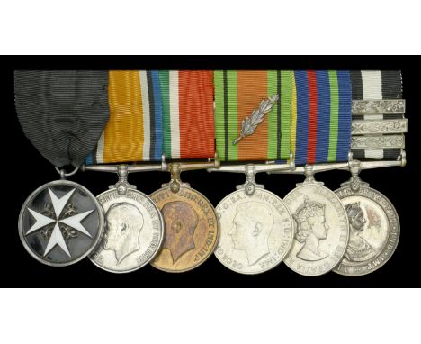 A post-War Order of St. John group of six awarded to Warden R. S. A. Allen, Civil Defence Warden Services, late Mercantile Ma