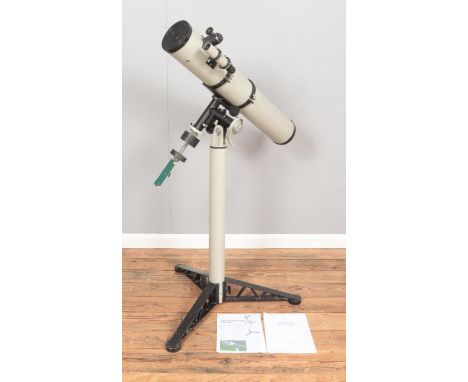 A Russian TAL-1 Newtonian reflector telescope, with product review leaflet and instruction manual.  Missing cushioned eyepiec