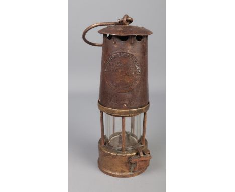 A Protector Lamp and Lighting Company Eccles Miners Lamp.  
