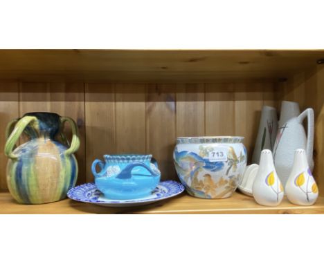 A group of mixed ceramic items.