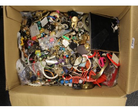 A very large box of costume jewellery.