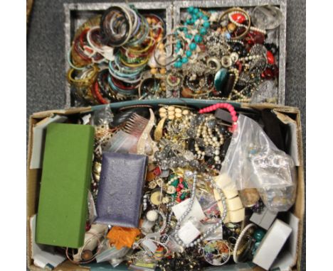 A very large box of costume jewellery.