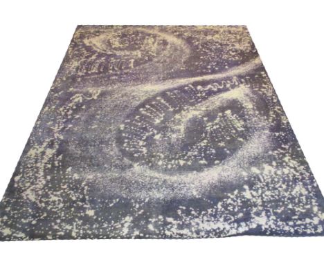VINTAGE KERMAN CARPET, 390cm x 290cm, all over galaxy design.