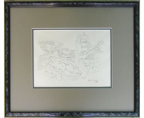 RAOUL DUFY, 'Baigneuse', original etching, circa 1930, signed in the plate, 47cm x 61cm, framed and glazed.