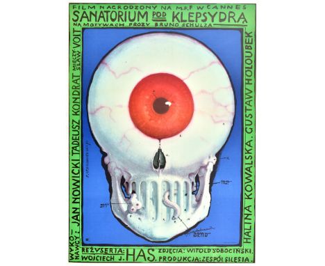 Original vintage Polish film poster for Sanatorium Pod Klepsydra / The Hourglass Sanatorium - a 1973 Polish film directed by 