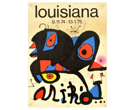 Original vintage advertising poster for Miro artwork exhibition from 9 November 1974 to 13 January 1975 at the Louisiana Muse