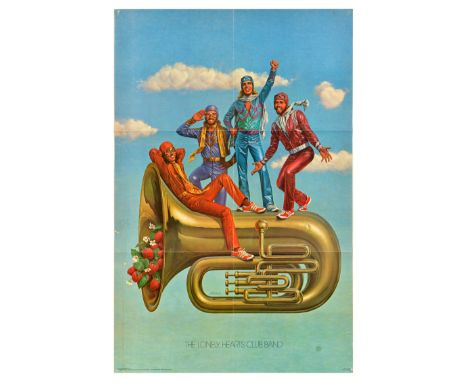 Original vintage film advertising poster for The Lonely Hearts Club Band musical comedy. Sgt. Pepper's Lonely Hearts Club Ban