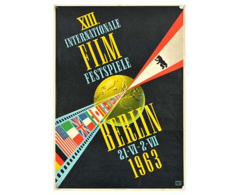 Original vintage advertising poster for the XIII Internationale Film Festspiele Berlin International Film Festival held from 