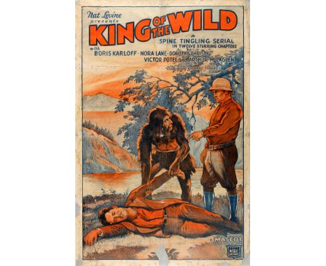 King of the Wild Boris Karloff Original vintage movie poster for the re-release of a 1931 American adventure film King of the