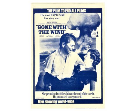 Original vintage propaganda poster - Gone With The Wind - the most explosive love story ever, Milton Friedman in association 