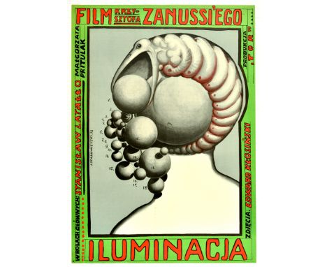 Original vintage Polish film poster for Iluminacja / The Illumination - a Polish film of 1973 directed and written by Krzyszt