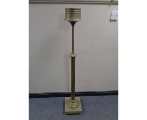 A brass standard oil lamp base 