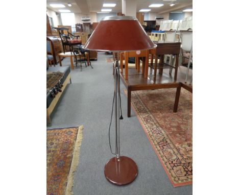 A mid century Danish metal floor lamp 