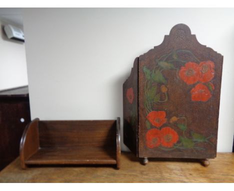 A book trough together with a 1930's three way folding fire screen 