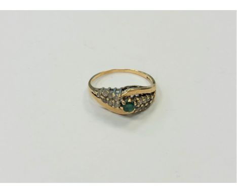 A 9ct gold gem set dress ring, size O CONDITION REPORT: 2.0g